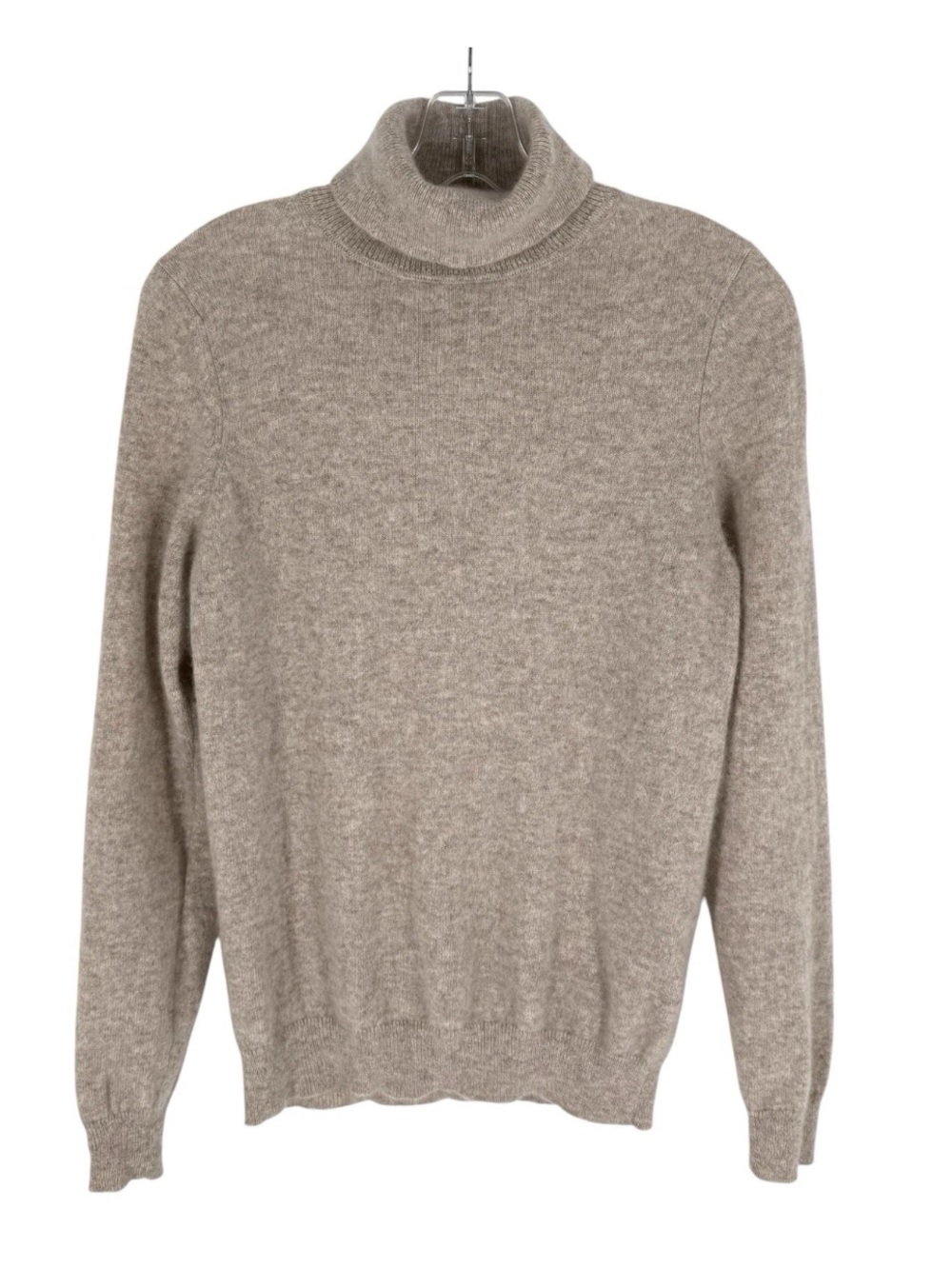 Charter Club Luxury Cashmere Sweater Womens Size Small Beige Turtleneck Classic